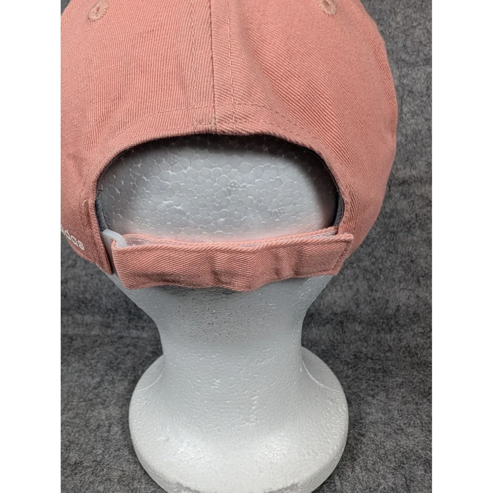 Adidas Womens Baseball Cap Coral Pink‎ Embroidered Logo Adjustable Strap Casual